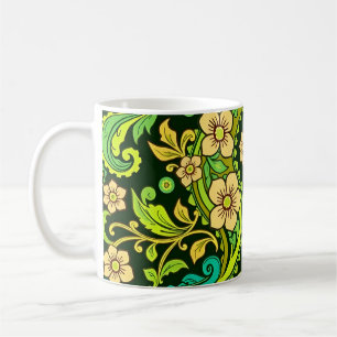 Green Paisley Pattern Kaffeetasse