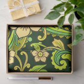 Green Paisley Pattern Seidenpapier (Geschenk)