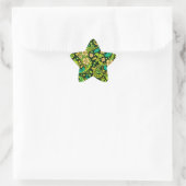 Green Paisley Pattern Stern-Aufkleber (Tasche)