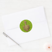 Green Paisley Peacocks Sticker / Umschlag Aufklebe (Umschlag)