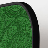 Green Paisley Pickleball Schläger (Linke Seite)