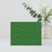 Green Paisley Postkarte (Stehend Vorderseite)