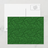 Green Paisley Postkarte (Vorne/Hinten)