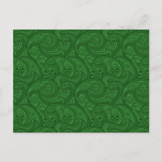 Green Paisley Postkarte (Vorderseite)
