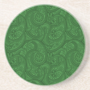 Green Paisley Sandstein Untersetzer