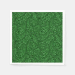 Green Paisley Serviette