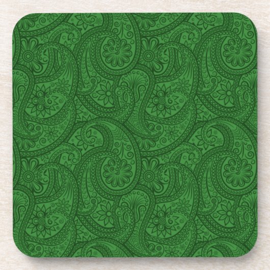 Green Paisley Untersetzer (Vorderseite)