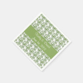 Green Paisley (Wedding) Serviette (Ecke)