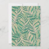 Green Palm Blätter Ästhetik Einladung (Rückseite)