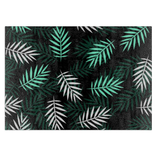 Green Palm Blätter Design Schneidebrett