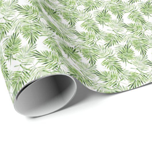 Green Palm Blätter Geschenkpapier (Rolleneckpunkt)