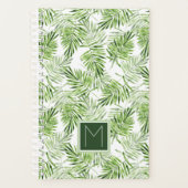 Green Palm Blätter | Monogramm Planer (Vorderseite)