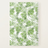 Green Palm Blätter | Monogramm Planer (Rückseite)