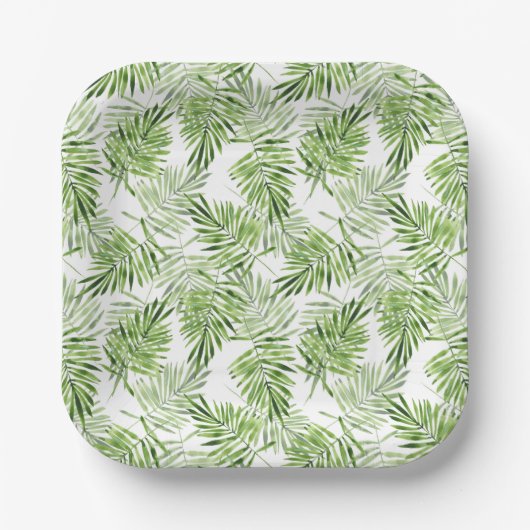 Green Palm Blätter Pappteller (Vorderseite)