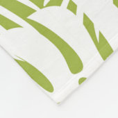 Green Palm Blätter Rainforest Pattern Hochzeit Fleecedecke (Ecke)