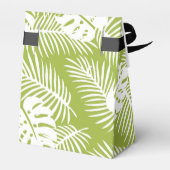 Green Palm Blätter Rainforest Pattern Hochzeit Geschenkschachtel (Rückseite)