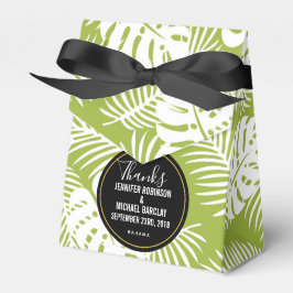 Green Palm Blätter Rainforest Pattern Hochzeit Geschenkschachtel