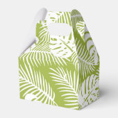 Green Palm Blätter Rainforest Pattern Hochzeit Geschenkschachtel (Rückseite)
