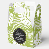 Green Palm Blätter Rainforest Pattern Hochzeit Geschenkschachtel (Geöffnet)