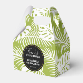Green Palm Blätter Rainforest Pattern Hochzeit Geschenkschachtel