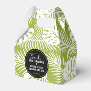 Green Palm Blätter Rainforest Pattern Hochzeit Geschenkschachtel