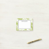 Green Palm Blätter Rainforest Pattern Hochzeit Post-it Klebezettel (Auf Schreibtisch)