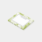 Green Palm Blätter Rainforest Pattern Hochzeit Post-it Klebezettel (angewinkelt)