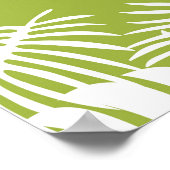 Green Palm Blätter Rainforest Pattern Hochzeit Poster (Ecke)