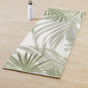 Green Palm Bliss 1 #art #natural Yogamatte
