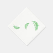 Green Palm/Fern Fronds Serviette (Ecke)