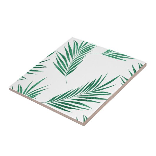 Green Palm Floral Fliese (Seite)