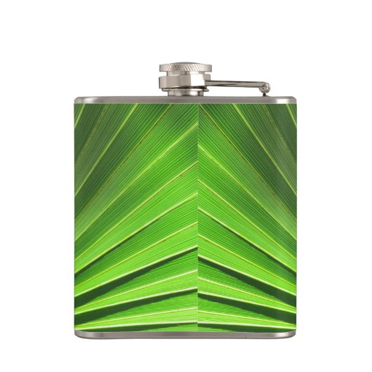 Green Palm Frond Flachmann (Rückseite)