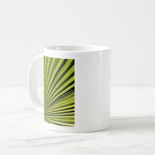Green Palm Frond Kaffeetasse (Vorderseite Links)