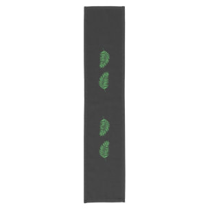 Green Palm Fronds Silhouetten Kurz Tischläufer