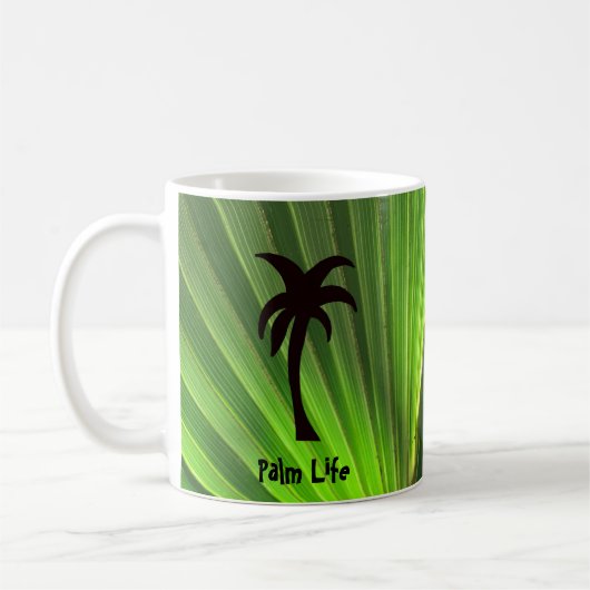 Green Palm Frontend mit Palm Tree Kaffeetasse (Links)