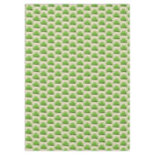 Green Palm Leaf Muster auf hellbeige Tischdecke (Vorderseite)