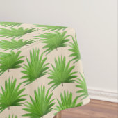 Green Palm Leaf Muster auf hellbeige Tischdecke (Beispiel)
