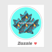 Green Palm Leaf Muster Aufkleber (Blatt)