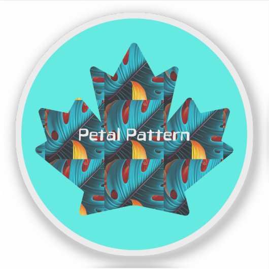 Green Palm Leaf Muster Aufkleber (Vorderseite)