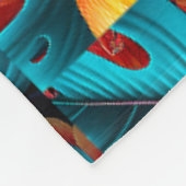 Green Palm Leaf Muster Fleecedecke (Ecke)