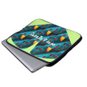 Green Palm Leaf Muster Laptopschutzhülle (Vorne Knopf)