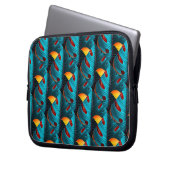 Green Palm Leaf Muster Laptopschutzhülle (Vorderseite Links)