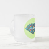 Green Palm Leaf Muster Mattglastasse (Vorderseite Links)
