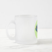 Green Palm Leaf Muster Mattglastasse (Links)