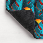 Green Palm Leaf Muster Mousepad (Ecke)