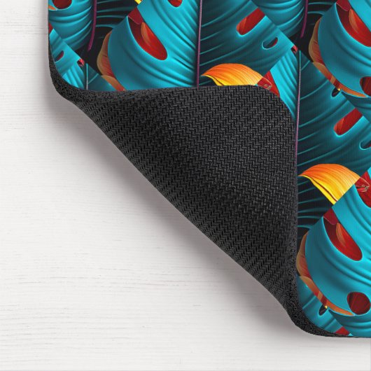 Green Palm Leaf Muster Mousepad (Ecke)