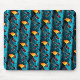 Green Palm Leaf Muster Mousepad