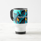 Green Palm Leaf Muster Reisebecher (Vorderseite Links)