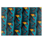 Green Palm Leaf Muster Schneidebrett (Vorderseite)