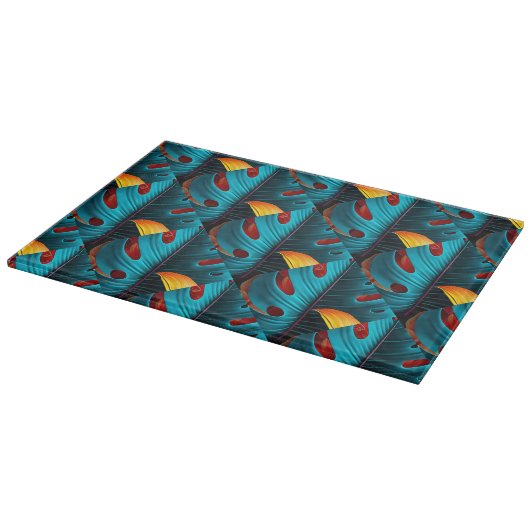 Green Palm Leaf Muster Schneidebrett (Ecke)